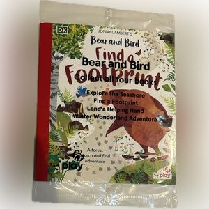 2025 CHICK FIL A BEAR AND BIRD FIND A FOOTPRINT SEARCH FIND BOOK KIDS MEAL PROMO